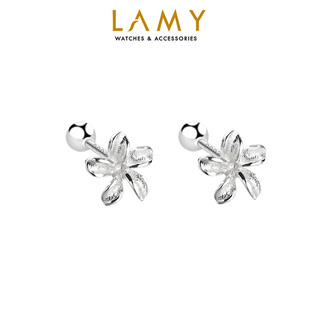 Khuyên tai LAMY Plumeria Flower Silver Earrings 3273 - Khuyên tai bạc cao cấp