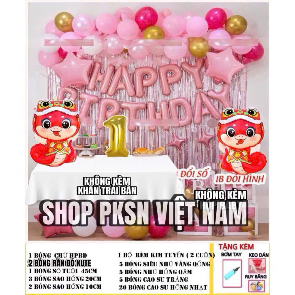 Combo Rắn hồng , Rắn vàng Cho bé Trai và Gái 1 Tuổi ( TĂNG BƠM, Keo, Dây Ruy Băng)