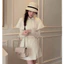 “Rion Set” Váy(đầm)dạ tweed dáng xoè cổ tròn viền đá đính khuy bọc + Áo nữ dài tay phối lông mềm mịn cao cấp• MIU.STUDIO