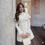 “Rion Set” Váy(đầm)dạ tweed dáng xoè cổ tròn viền đá đính khuy bọc + Áo nữ dài tay phối lông mềm mịn cao cấp• MIU.STUDIO