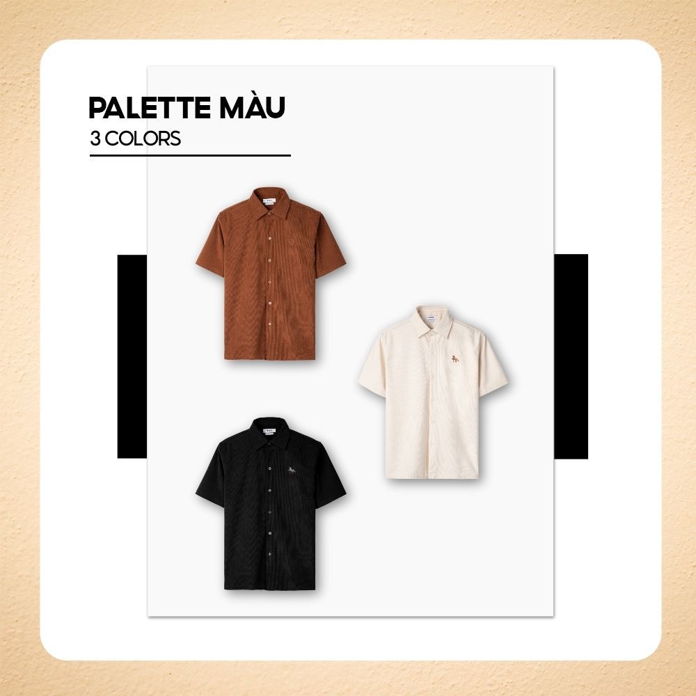 [VẢI VELVET L1] Sơ mi tay ngắn ROYQUIN chất liệu nhung tăm cao cấp, bề mặt mịn nhẹ, phom thoải mái, dễ phối đồ - FEAER