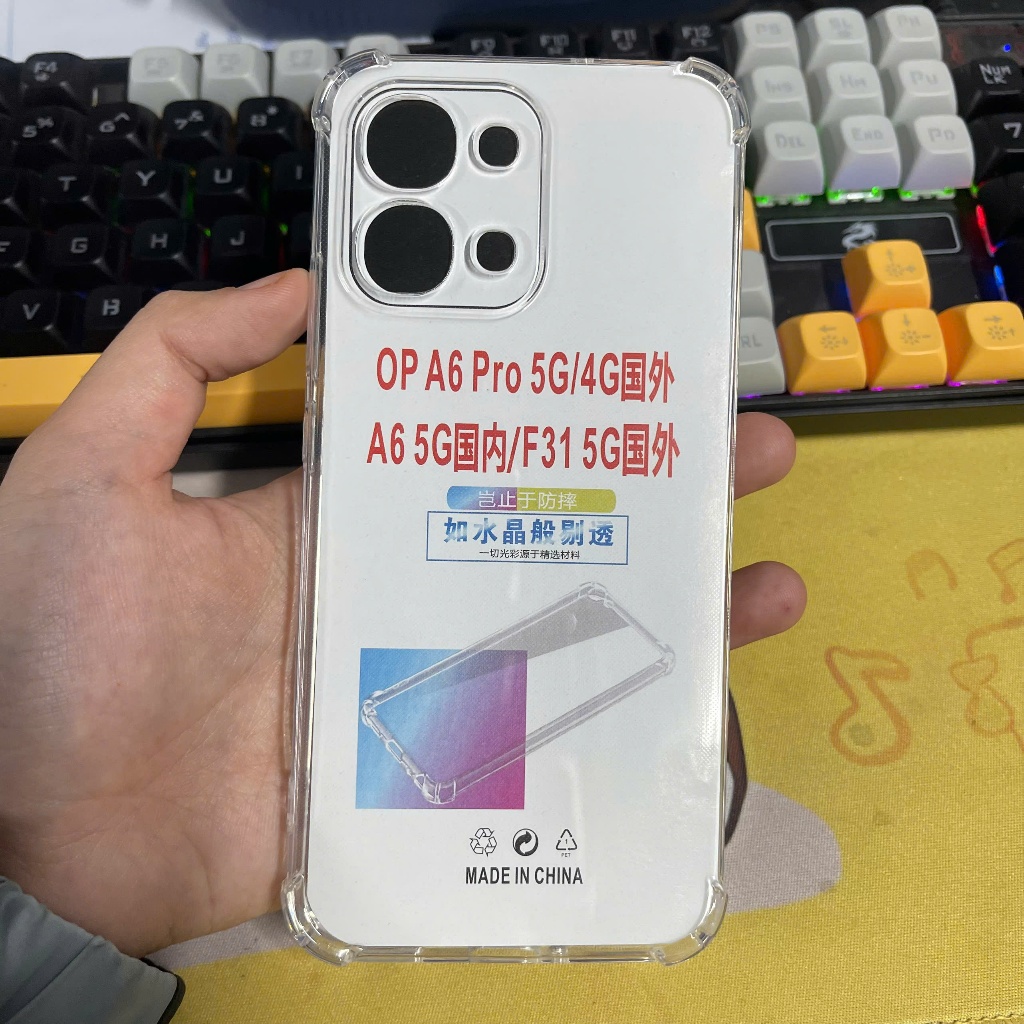 Ốp lưng OPPO A6 PRO dẻo trong suốt silicon cao cấp chống sốc va đập có gờ bảo vệ camera đt
