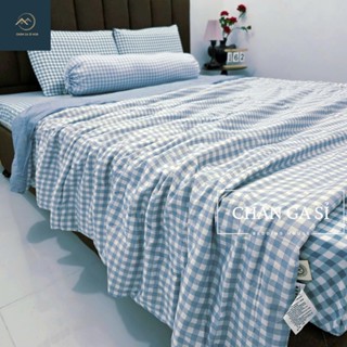 🌲MỀM MẠI🌲Trọn Bộ Ga Gối Cotton Đũi Hàn Thoáng Mát, Mềm Mịn, Chăn Chần Bông _Chăn Ga Gối HCM