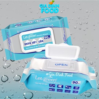 COMBO - Khăn Ướt Cồn LET-GREEN 50 - 90 Miếng/Bao