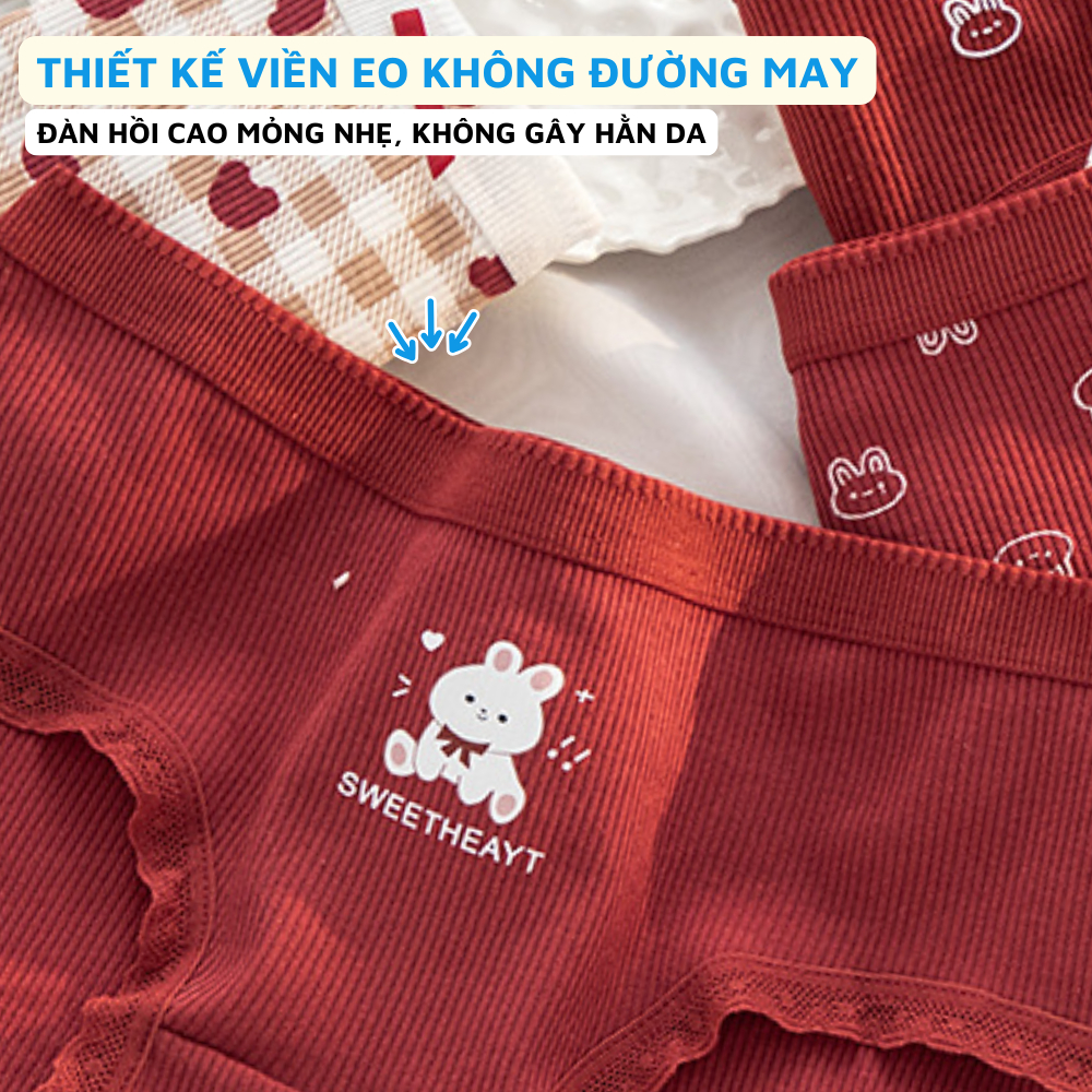 [ Xả Hàng ] Quần lót nữ viền ren chất cotton thoáng khí, quần chíp nữ cạp vừa đáy kháng khuẩn 7a ZANABRA Y20