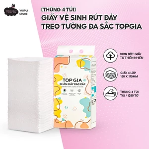 Giấy Vệ Sinh Rút Đáy Treo Tường Đa Sắc TOPGIA – Giấy 4 Lớp Mềm Mịn, An Toàn Cho Da