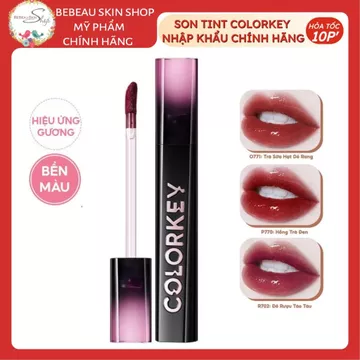 Son tint COLORKEY Airy Lip Gloss Mirror hiệu ứng căng bóng như gương chính hãng - Bebeau