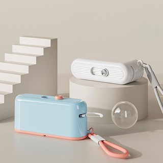 Hộp Đựng Tăm Chỉ Nha Khoa Tự Động Mini Có Gương | Nhả 1 Tay Vệ Sinh | Có Dây Treo Hình Thú Dễ Thương