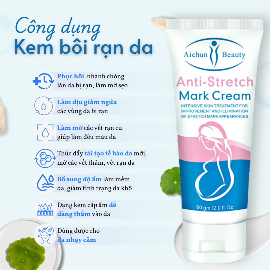 Combo 2 Tuýp Kem Mờ Rạn Da Anti Stretch Dưỡng Ẩm, Hỗ Trợ Cải Thiện Thâm, Rạn Da Cho Mẹ Bầu Sau Sinh Và Tuổi Dậy Thì