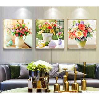 Bộ Tranh Treo Tường PHÒNG BẾP, PHÒNG ĂN, Tráng Gương In uv Cao Cấp