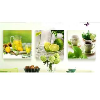 Bộ Tranh Treo Tường PHÒNG BẾP, PHÒNG ĂN, Tráng Gương In uv Cao Cấp