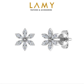 Khuyên tai bạc nữ LAMY Flower Snowflake Silver Earrings 3192- Khuyên tai bạc ta
