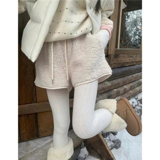 Quần Sooc Ống Rộng Lông Cừu Có Túi”Hanni”siêu xinh style Douyin Shortlong311