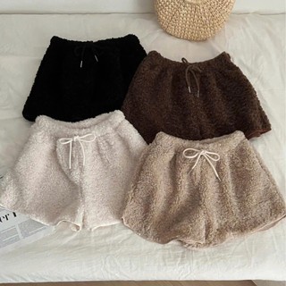 Quần Sooc Ống Rộng Lông Cừu Có Túi”Hanni”siêu xinh style Douyin Shortlong311