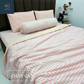 🌲MỀM MẠI🌲Trọn Bộ Ga Gối Cotton Đũi Hàn Thoáng Mát, Mềm Mịn, Chăn Chần Bông _Chăn Ga Gối HCM