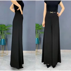 Q1 Quần công sở trung niên nữ ống rộng, cạp cao ( kèm thắt lưng ) NANA