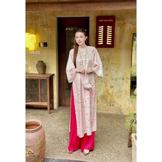 🔥🧧[Tặng kèm quần lụa] ÁO DÀI LỤA TẰM DÁNG SUÔNG HẠC NGỌC TKCC (áo dài Tết)