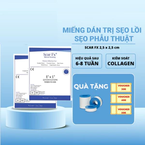 Miếng Dán Ngăn Ngừa Và Ép Sẹo Lồi, Sẹo Phì Đại Scar FX 2,5cm x 2,5cm của Rejuvaskin