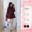 Set bộ áo váy dạ GUMIN thiết kế áo cổ sen dáng ngắn túi nơ sang chảnh kèm chân váy xòe ngắn tiểu thư thanh lịch