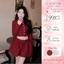 Set áo váy dạ tweed GUMIN thiết kế áo dáng ngắn nhũ kim sa khuy đồng lệch kèm chân váy ngắn phồng có lớp trong