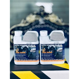 Combo 2 SprayKing Dung Dịch Đánh Bóng Vỏ Xe Tire Shine Siêu Bóng Đen Bền 1L  & Dưỡng nhựa nhám