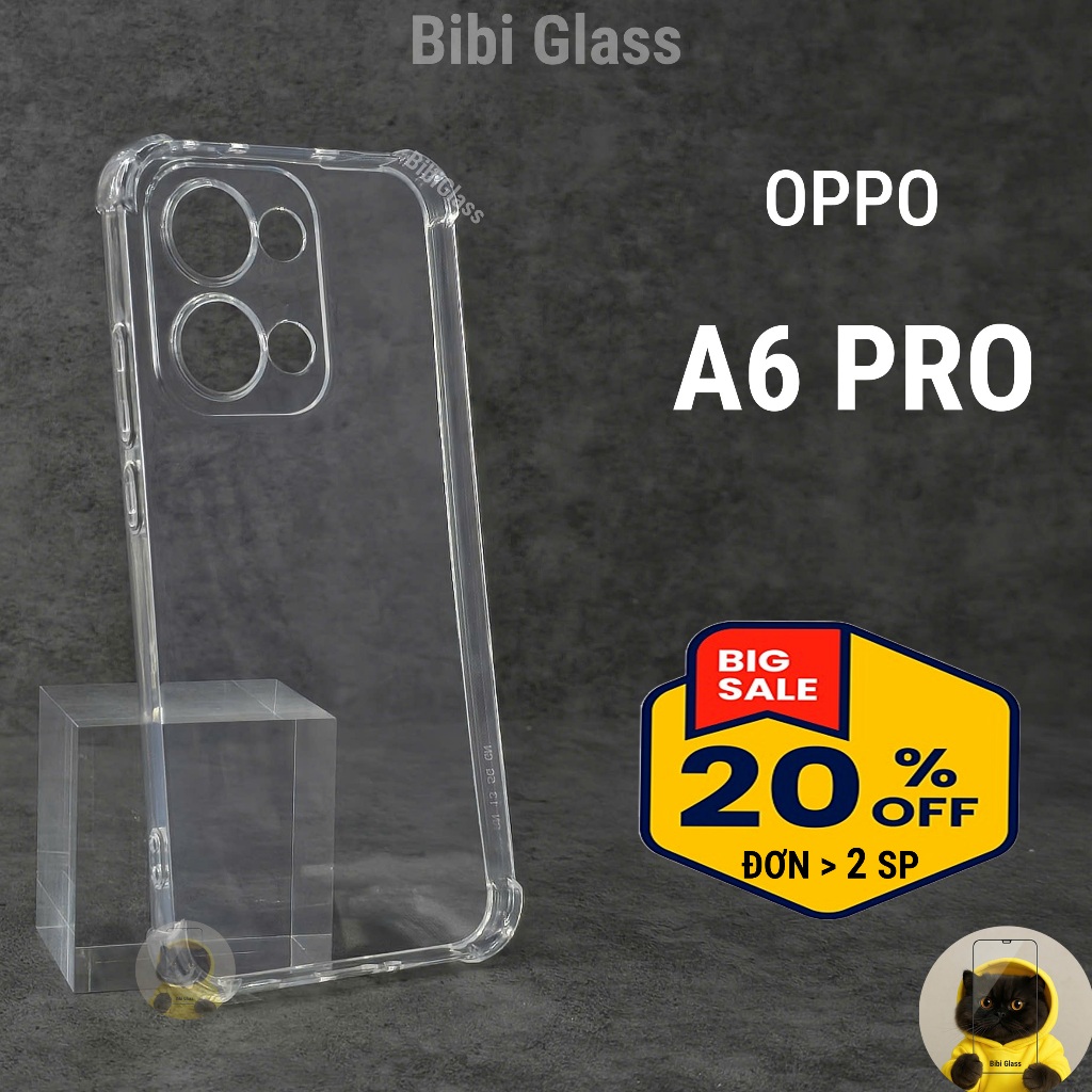 Ốp lưng OPPO A6 PRO dẻo trong suốt silicon cao cấp chống sốc va đập có gờ bảo vệ camera đt