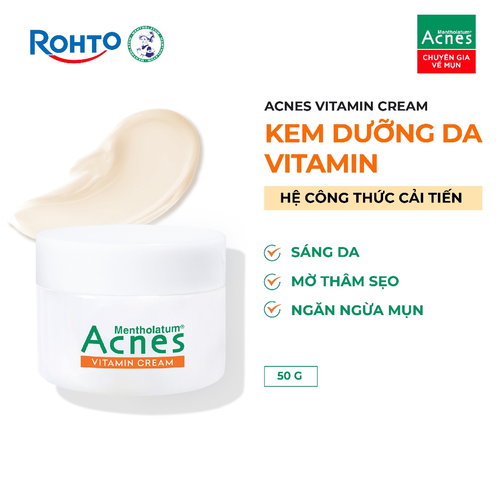 Kem dưỡng vitamin làm sáng da mờ sẹo thâm Acnes Vitamin Cream 50g