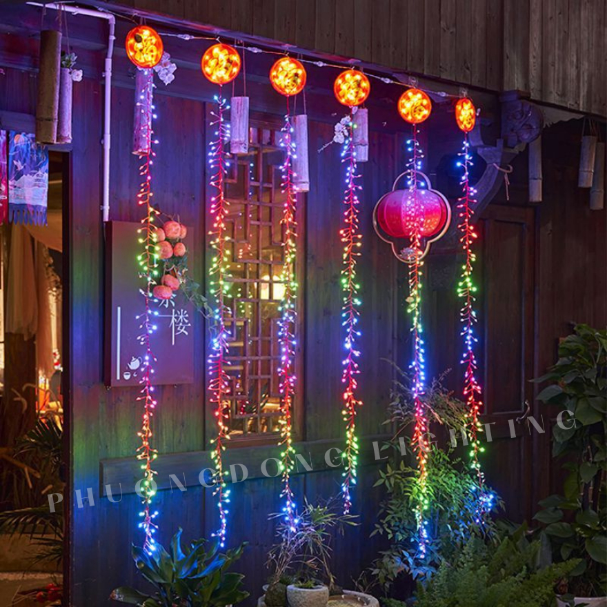 Pháo Điện Tử Dây Led Pháo Hoa Trang Trí Tết Có Âm Thanh Hiệu Ứng Nháy Sống Động Tạo Không Khí Xuân
