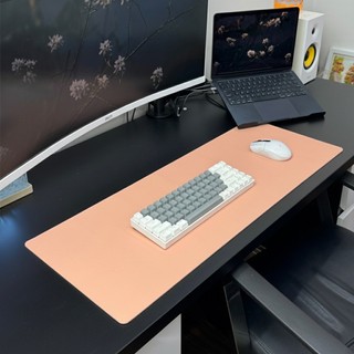 DeskPad Da PU 2 Mặt Kích Thước Lớn Màu Hồng/Xám Ánh Bạc  - Chống Nước - Chống Trầy - Dễ Vệ Sinh