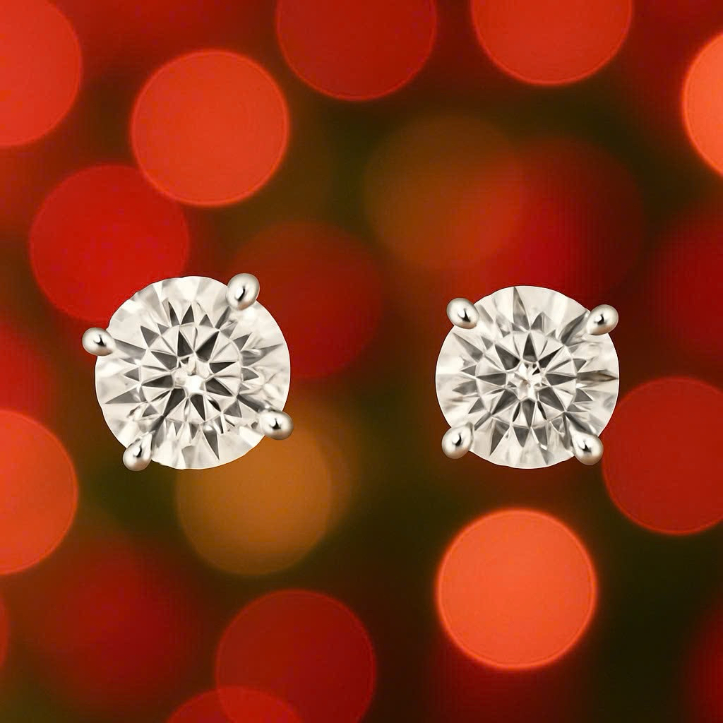 Khuyên tai bạc 925 Đá CZ 5mm basic Luna Jewelry
