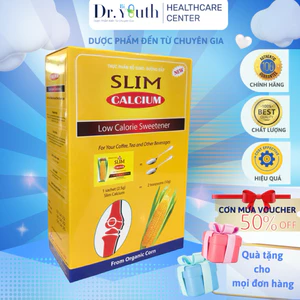 ĐƯỜNG BẮP SLIM CALCIUM - HỘP 50 GÓI - CÂN BẰNG ĐƯỜNG HUYẾT NHANH CHÓNG, DÀNH CHO NGƯỜI ĂN KIÊNG, GIẢM CÂN