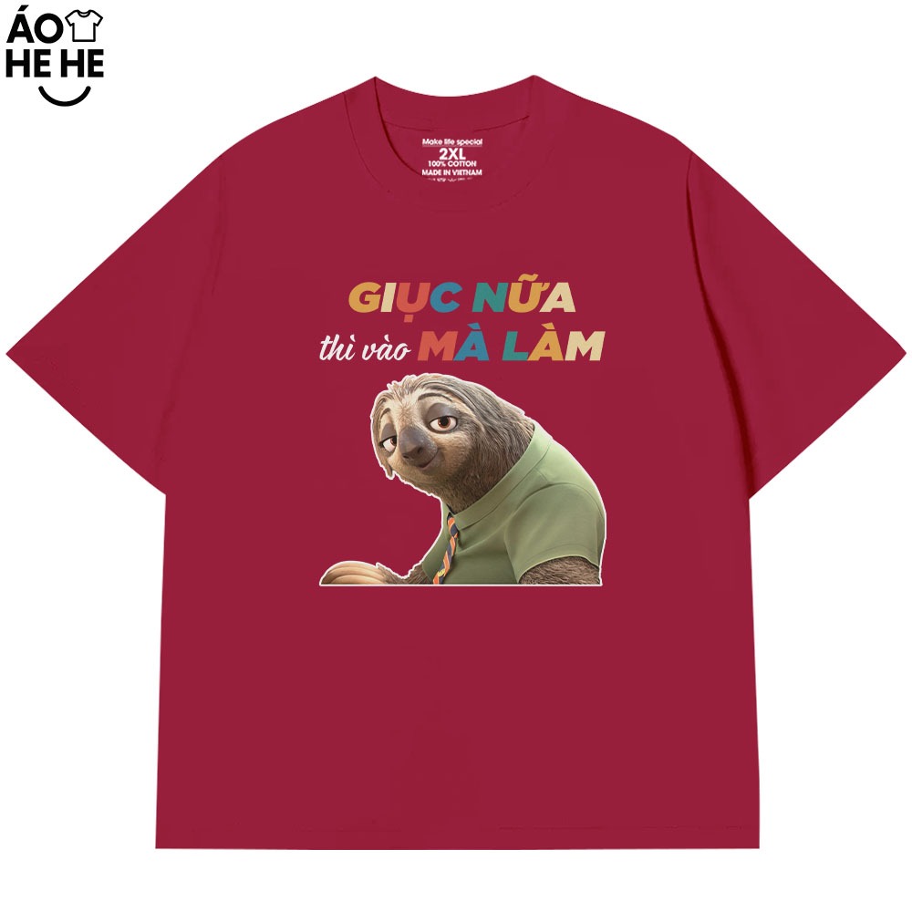 Áo Thun In Chữ Hài Hước Giục Nữa Thì Vào Mà Làm Câu Nói Văn Phòng Công Sở Form Rộng Cotton 230gsm
