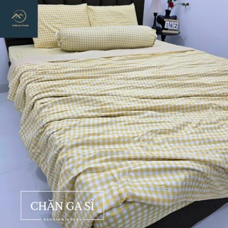 🌲XINH YÊU🌲Bộ Chăn Ga Gối Cotton Đũi Hàn Mềm Mại, Thoáng Mát, Giá Rẻ _ Chăn Ga Sỉ HCM