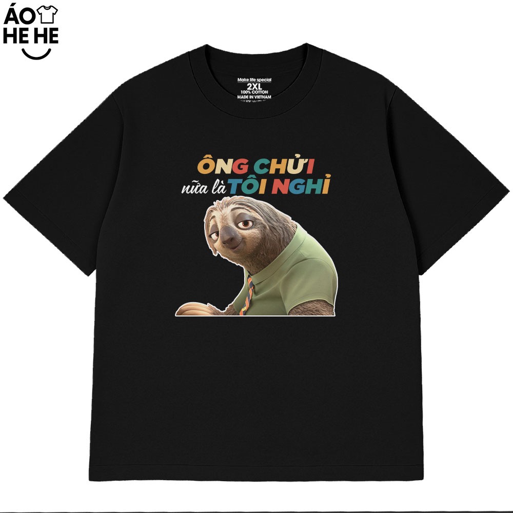 Áo Thun In Chữ Hài Hước Ổng Chửi Nữa Là Tôi Nghỉ Câu Nói Văn Phòng Công Sở Form Rộng Cotton 230gsm
