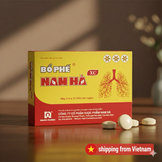 Viên Ngậm Bổ Phế Nam Hà Giúp Giảm Ho tiêu đờm, khàn tiếng, ngứa rát cổ họng, hộp 24 viên