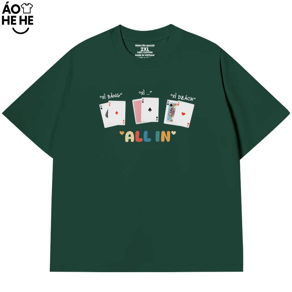 Áo Tết Hài Hước Xì Bàn Xì Dách Câu Nói Ngày Tết Vui Nhộn Form Rộng Cotton 2320gsm In Theo Yêu Cầu
