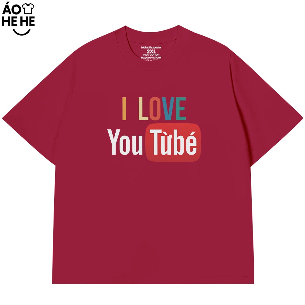Áo In Chữ Hài Hước I Love You Từ Bé Câu Nói Text Vui Nhộn Dễ Thương Form Rộng Cotton 230gsm