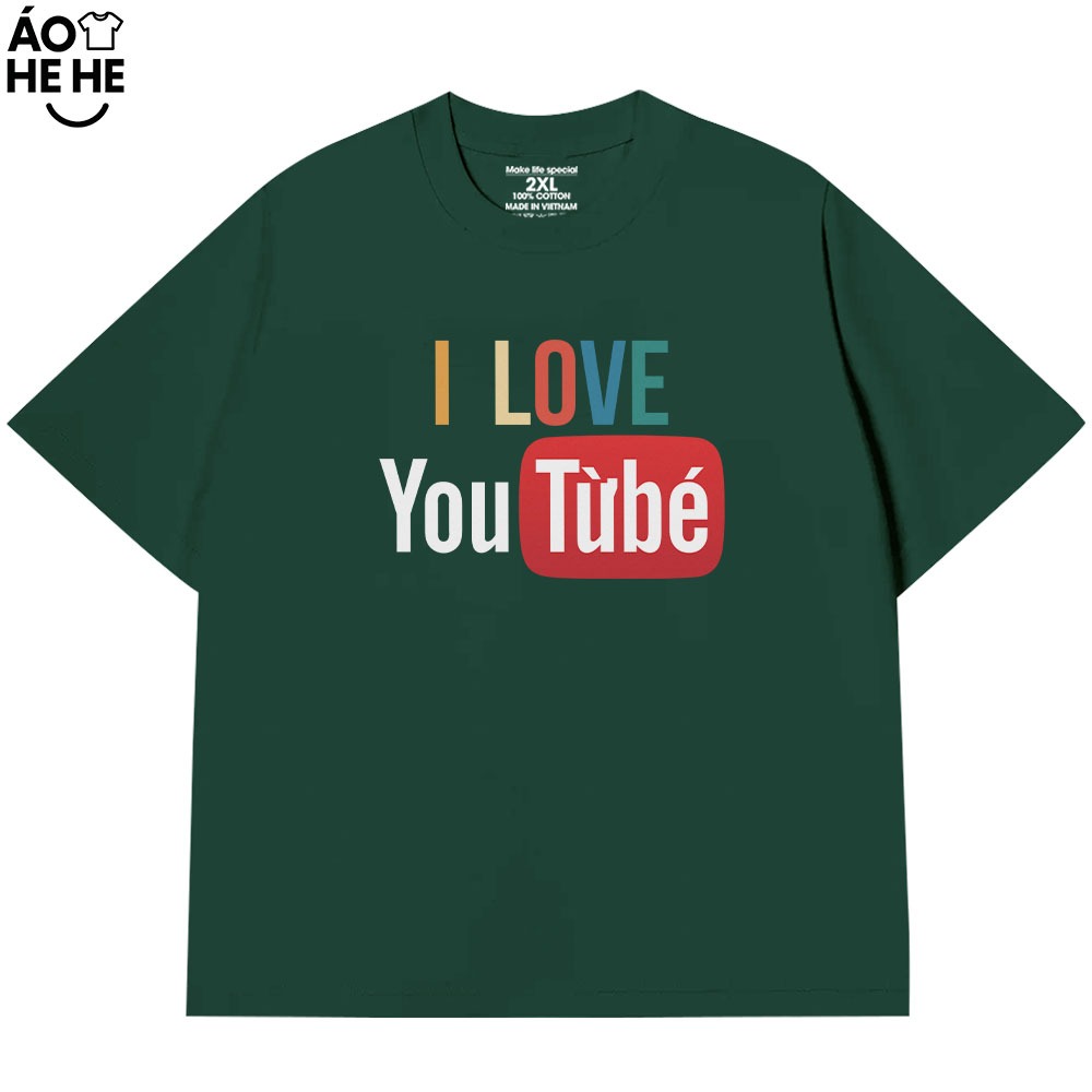 Áo In Chữ Hài Hước I Love You Từ Bé Câu Nói Text Vui Nhộn Dễ Thương Form Rộng Cotton 230gsm