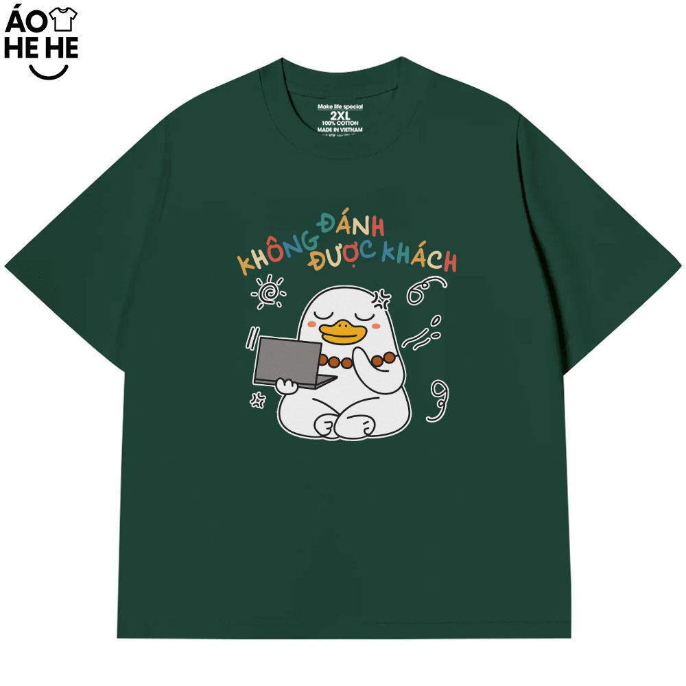 Áo Thun Hài Hước Không Được Đánh Khách Hàng Câu Nói Text Văn Phòng Công Sở Form Rộng Cotton 250gsm