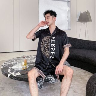 Pijama nam màu đen cao cấp, đồ ngủ nam họa tiết - Since Then