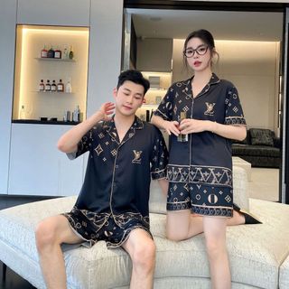 Pijama nam màu đen cao cấp, đồ ngủ nam họa tiết - Since Then