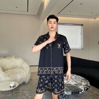 Pijama nam màu đen cao cấp, đồ ngủ nam họa tiết - Since Then