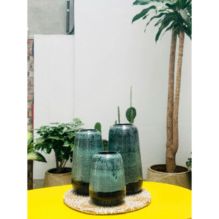 Bình đu đủ cao 30cm hàng gốm sứ Bát Tràng cắm các loại hoa, trang trí phòng khách decor nhà xinh