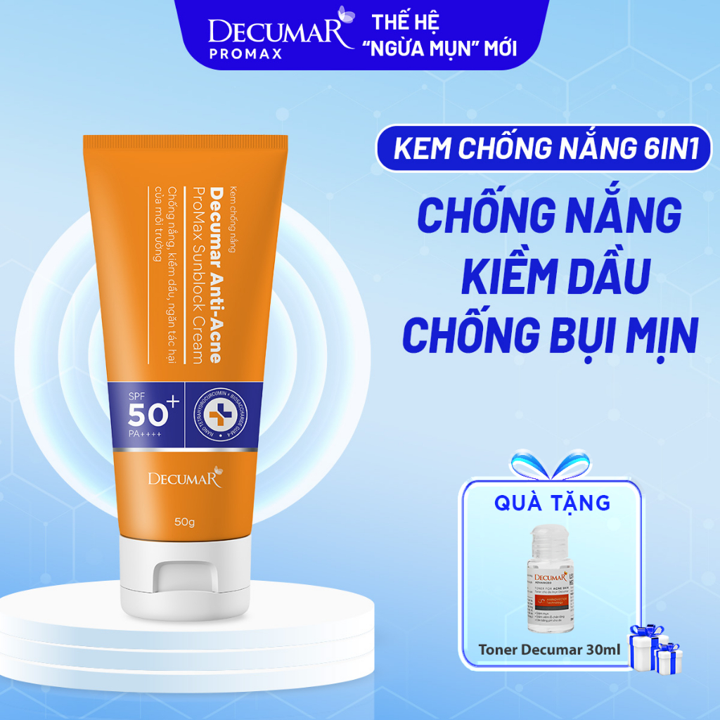 Kem Chống Nắng Ngăn Sạm Nám, Ngừa Thâm Mụn Decumar ProMax Sunblock ...