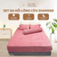 Set 4 món ga gối lông cừu Diamond Lasante nhiều kích thước, ấm áp, hiện đại