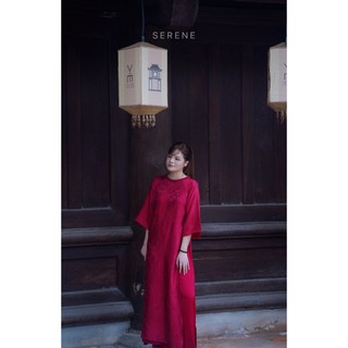 Áo dài Best-seller 2026 UYỂN ĐÌNH THUỶ MẶC chất tơ tencel ống tay lửng Serene - 10 màu - (Khách chọn quần lụa mua kèm)