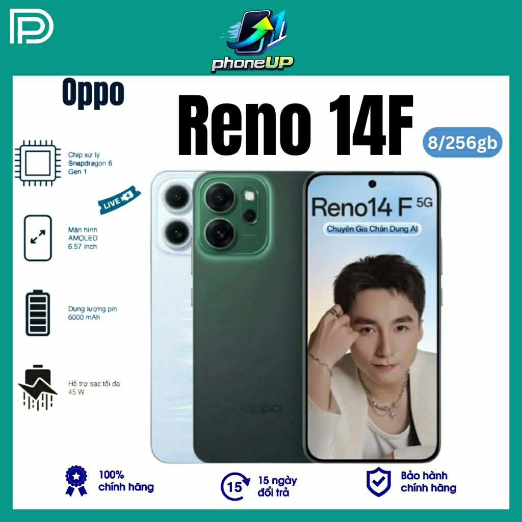Điện Thoại Oppo Reno 14F 5G 8/256GB - Chính Hãng | Shopee Việt Nam