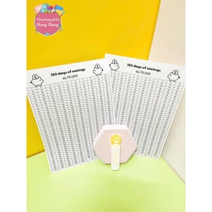 Combo 02 BẢNG tiết kiệm lũy kế 365 NGÀY và 01 BÚT NHỚ DÒNG HIGHLIGHT mẫu màu ngẫu nhiên