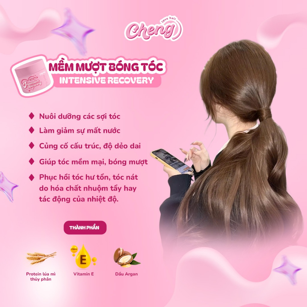 Kem ủ tóc Chenglovehair siêu mềm mượt, phục hồi tóc, hũ 300ml tiện lợi | Chenglovehair, Chenglovehairs