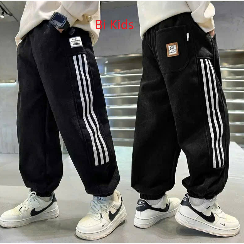{size 15-57kg} QUẦN NỈ 2DA ỐNG CÔN BÉ TRAI BÉ GÁI PHONG CÁCH THỂ THAO CÁ TÍNH